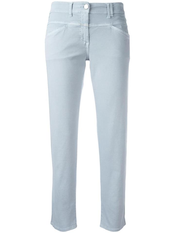 Closed Classic Cropped Trousers, Women's, Size: 48, Blue, Cotton/spandex/elastane/lyocell