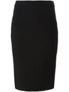 Givenchy Lace-up Pencil Skirt, Women's, Size: Medium, Black, Cotton/polyamide/spandex/elastane/wool