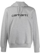 Carhartt Wip Logo Print Hoodie - Grey