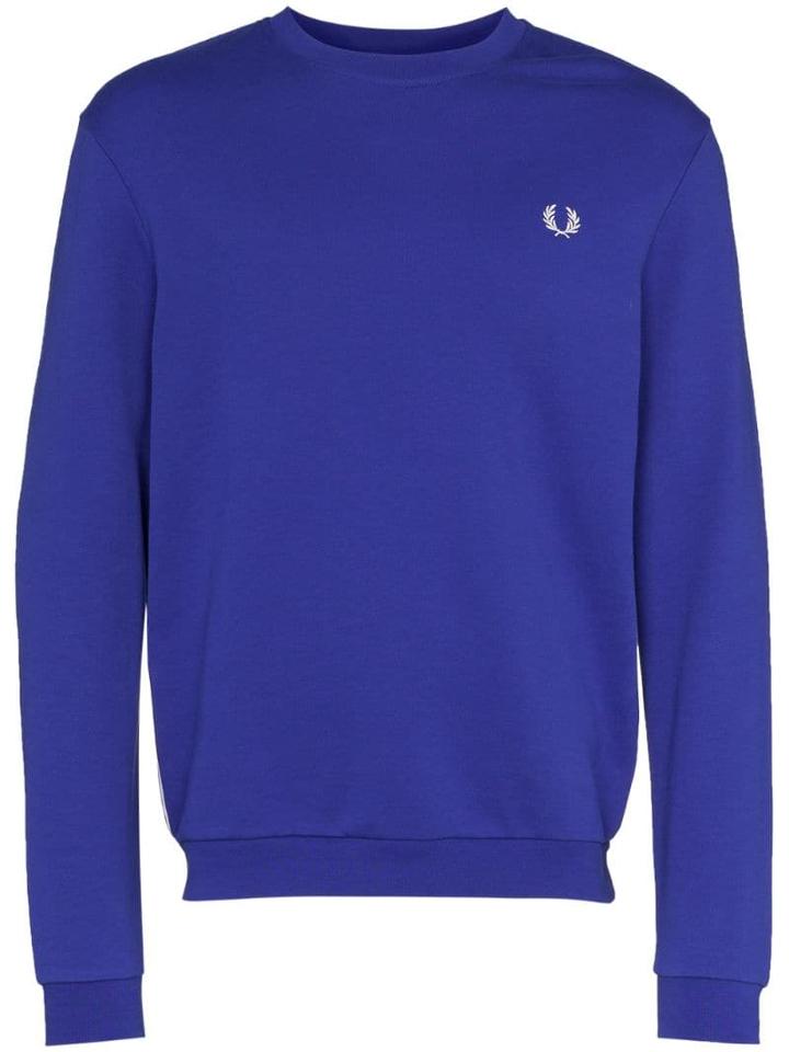 Fred Perry Logo Tape Sweatshirt - Blue