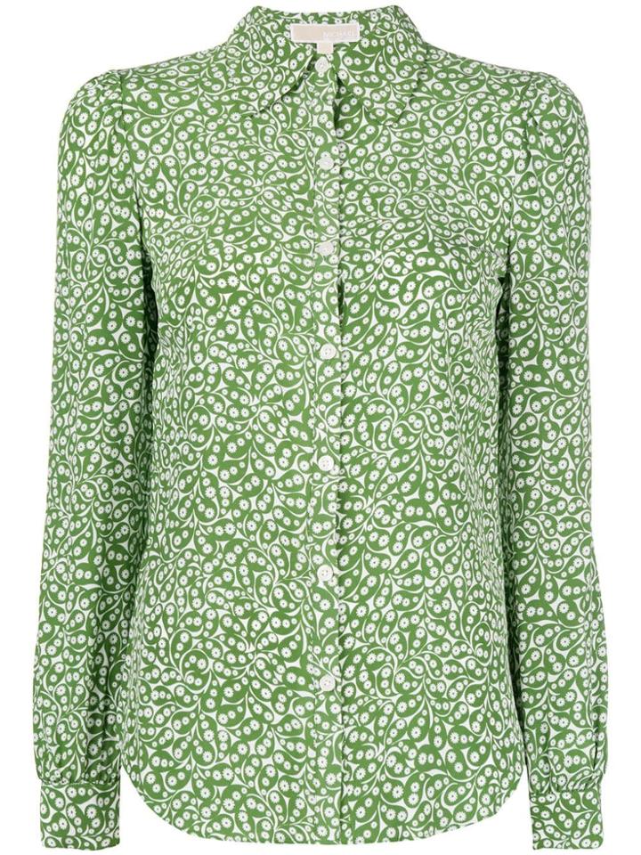 Michael Michael Kors Patterned Longsleeved Shirt - Green