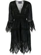 Temptation Positano Embroidered Shift Dress - Black