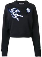 Victoria Victoria Beckham Embroidered Angel Sweatshirt - Blue