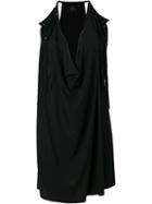 Lost & Found Ria Dunn Fringed Draped Top, Women's, Size: Medium, Black, Cotton