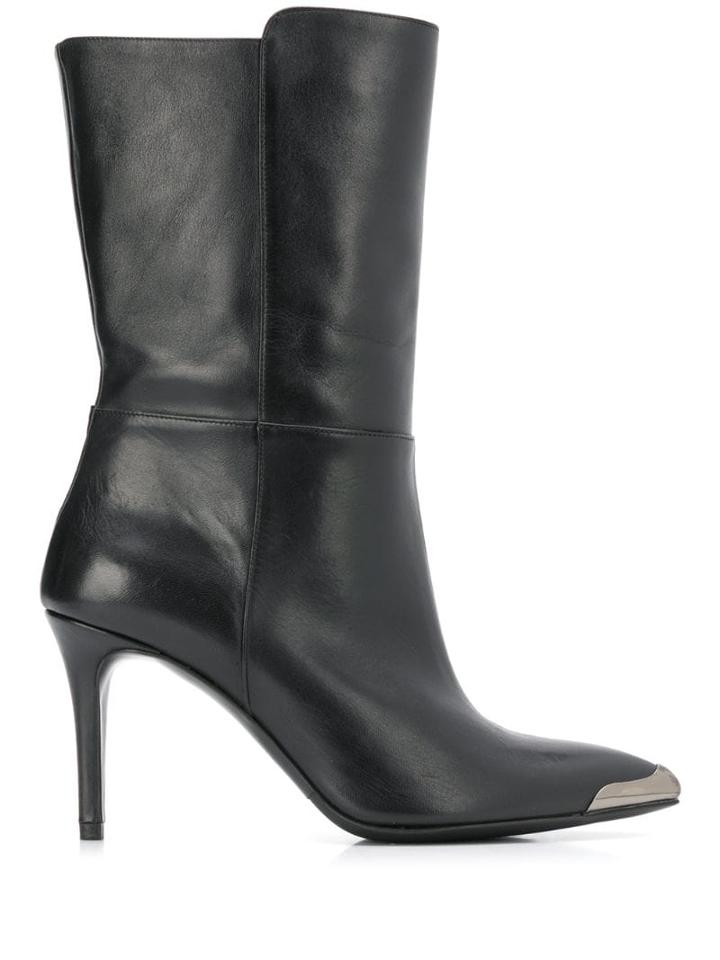 Albano Toe Cap Boots - Black