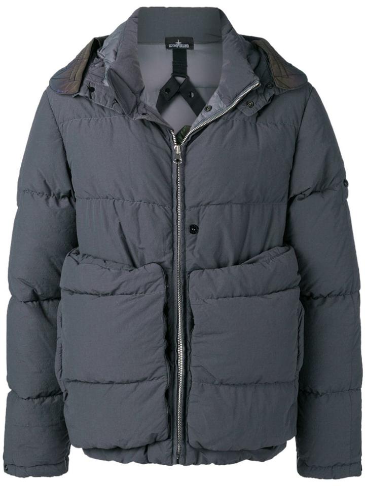 Stone Island Shadow Project Iridescent Detail Hooded Down Jacket -