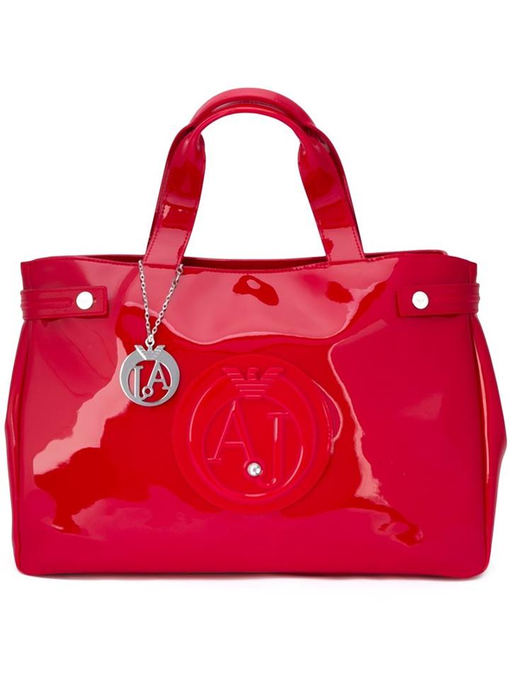 Armani Jeans Embossed Logo Large Tote