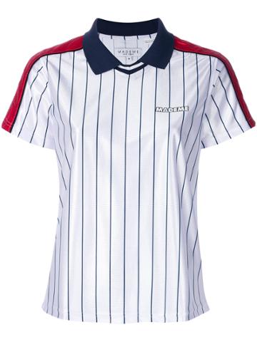 Mademe Striped Style Polo Shirt - White