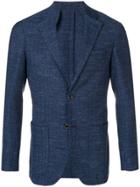 Eleventy Donegal Tweed Blazer - Blue