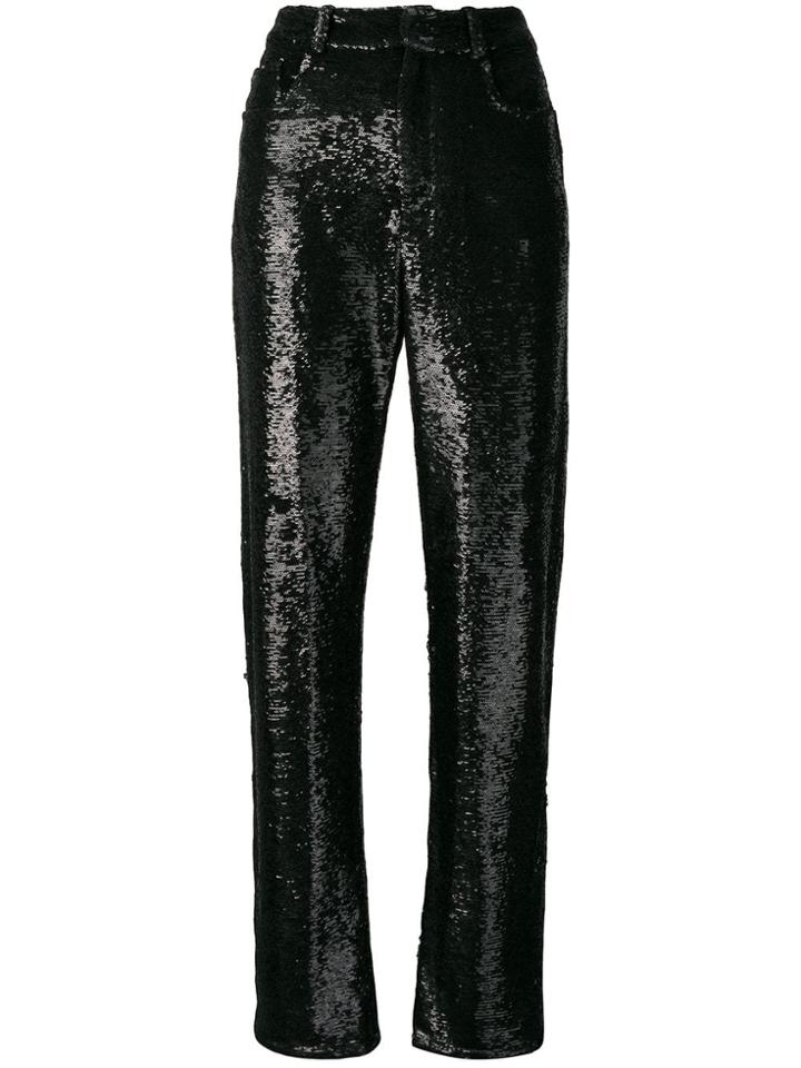 Iro Slim-fit Sequin Trousers - Black