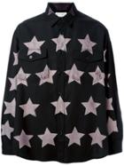 Saint Laurent Star Print Oversized Shirt - Black