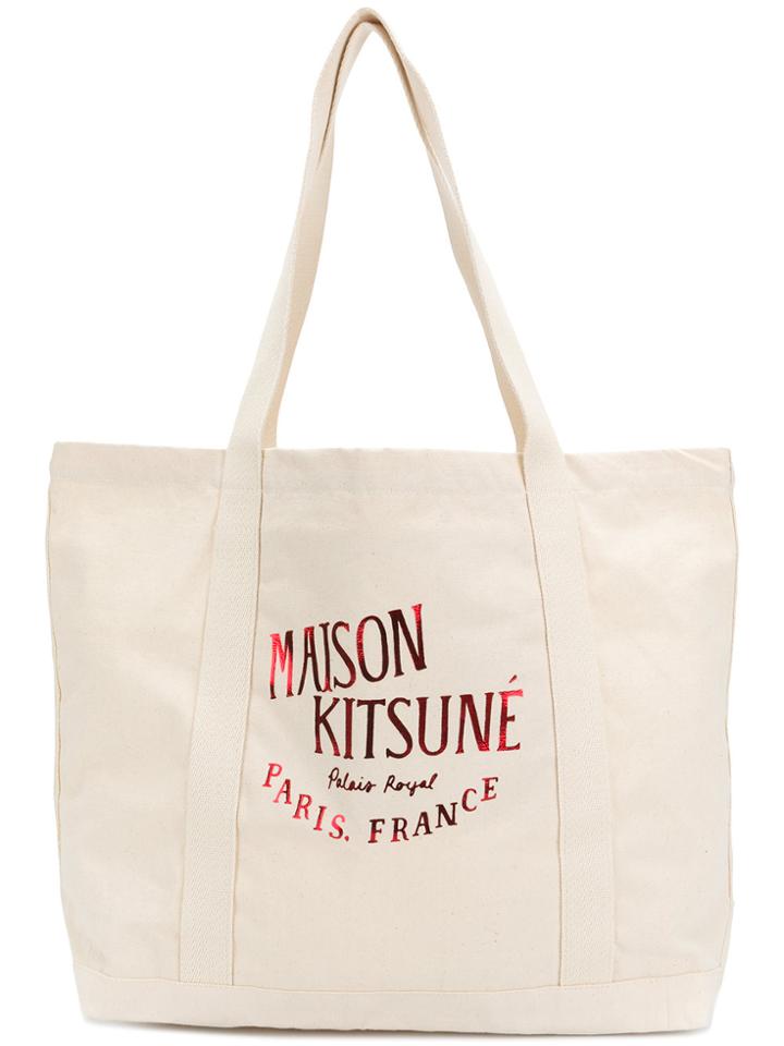 Maison Kitsuné Palais Royal Shopping Bag - White