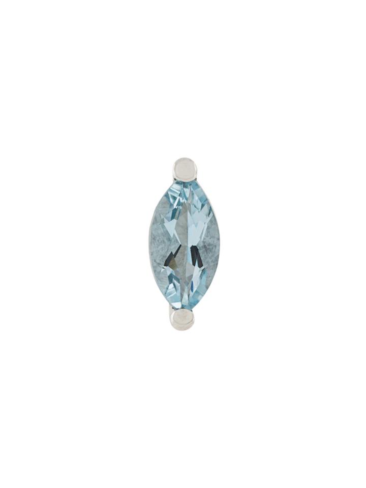 Delfina Delettrez Dots Solitaire Aquamarine And Pearl Earring - Blue