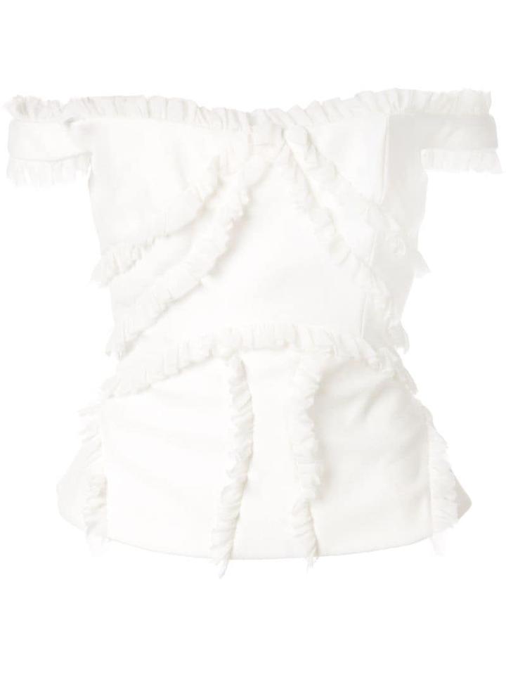 Rachel Gilbert Kiki Ruffle Trimmed Top - White