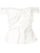 Rachel Gilbert Kiki Ruffle Trimmed Top - White