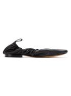 Studio Chofakian Leather Elasticated Ballerinas - Black
