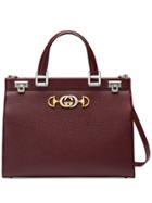 Gucci Gucci Zumi Grainy Leather Medium Top Handle Bag - Red