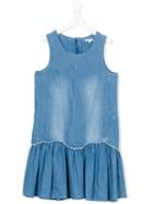 Chloé Kids - Ruffled Denim Dress - Kids - Cotton - 14 Yrs, Girl's, Blue