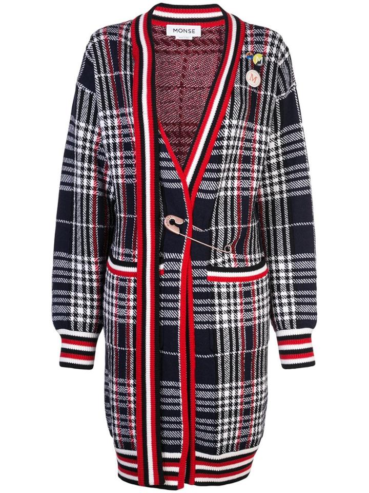 Monse Vintage Plaid Cardi-coat - Red