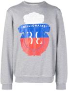 Billionaire Printed Logo Sweater - Grey