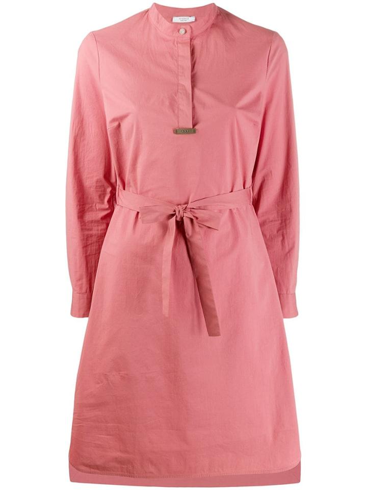 Peserico Tie Waist Shirt Dress - Pink