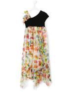 Junior Gaultier - Floral Print Dress - Kids - Polyester/viscose - 14 Yrs, Yellow/orange