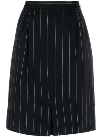 Valentino Pre-owned 1980s Pinstriped Skirt - Black