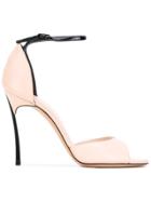 Casadei Contrast Open-toe Sandals - Nude & Neutrals