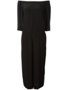 Theory Off-shoulder Jumpsuit, Women's, Size: 8, Black, Silk
