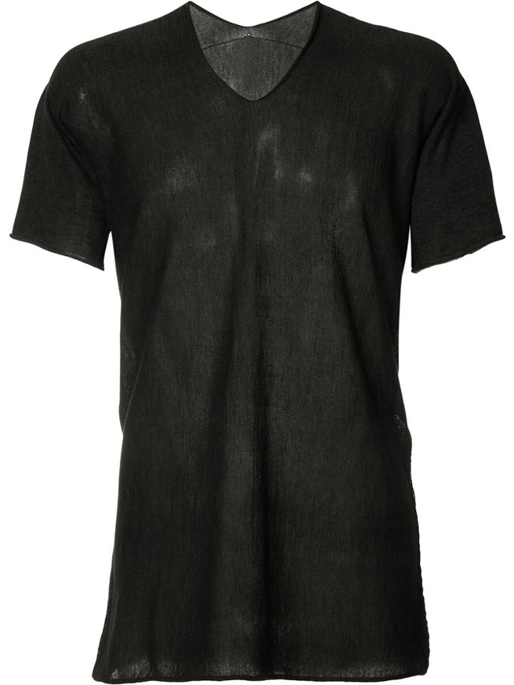 Label Under Construction Longline T-shirt - Blue