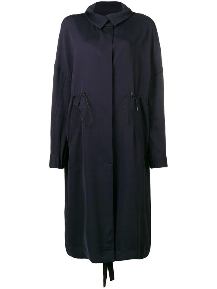Christian Wijnants Loose Long Raincoat - Blue