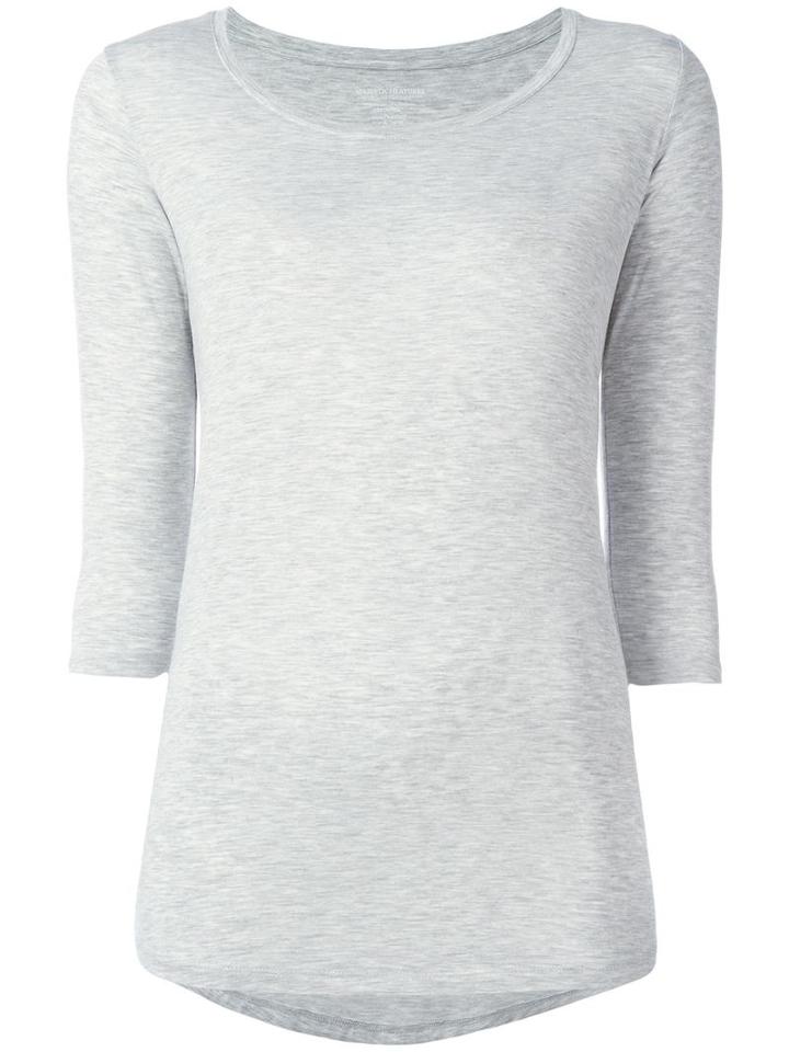 Majestic Filatures Three-quarters Sleeve T-shirt, Women's, Size: 2, Grey, Spandex/elastane/viscose