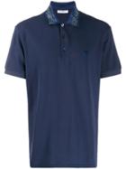 Versace Collection Medusa Head Patch Polo Shirt - Blue