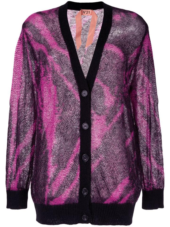Nº21 Tie-dye Effect Cardigan - Pink