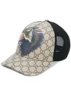 Gucci Gg Supreme Wolf Cap - Brown