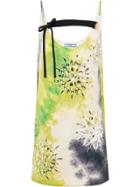 Prada Duchesse Dress With Tie-dye Print - White