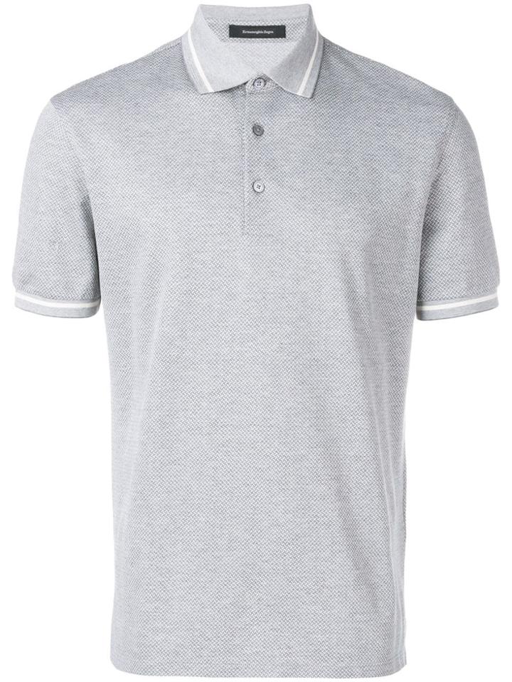 Ermenegildo Zegna Short-sleeve Polo Top - Grey