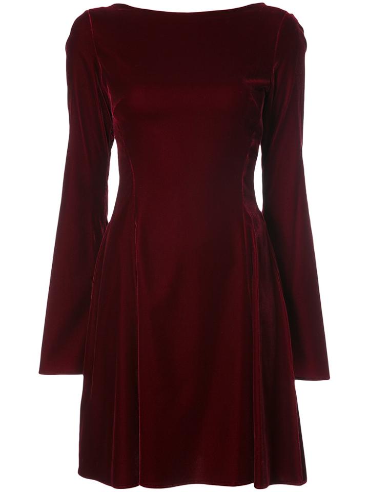 Derek Lam 10 Crosby Long Sleeve Lace-up Back Dress - Pink & Purple
