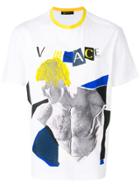 Versace Graphic Statue Print T-shirt - White
