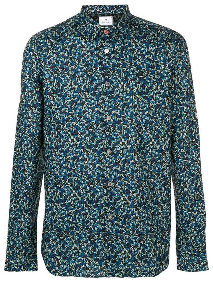 Ps Paul Smith Printed Button-up Shirt - Black