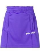 Palm Angels Side Stripe A-line Track Skirt - Purple