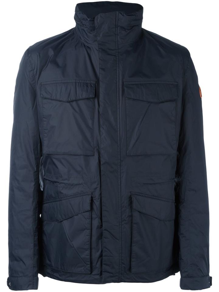 Save The Duck Flap Pocket Padded Jacket - Blue