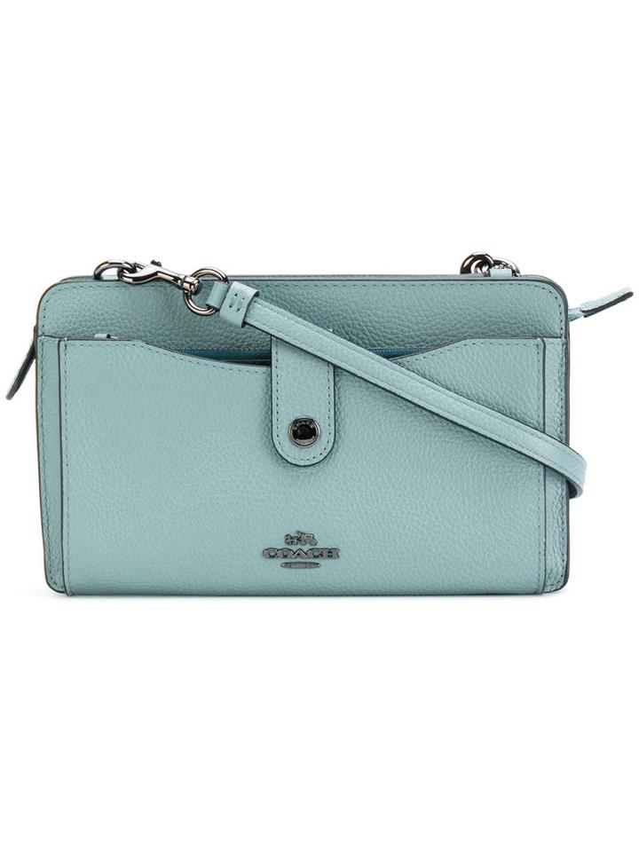 Coach - Strap Shoulder Bag - Women - Leather - One Size, Blue, Leather