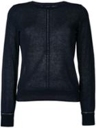 A.p.c. - Round Neck Jumper - Women - Cotton/linen/flax - S, Blue, Cotton/linen/flax