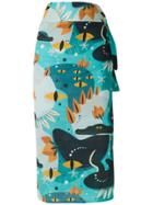 Lygia & Nanny Pareo Orixa Estampado - Blue