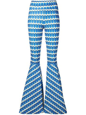 C'est La V.it Chevron Piper Trousers - Blue