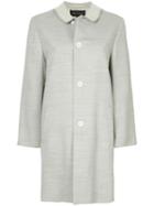 Comme Des Garçons Pre-owned Club Collar Midi Coat - Grey