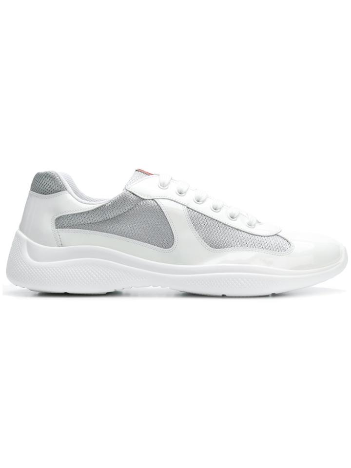 Prada Contrast Low-top Sneakers - White