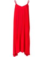 Le Ciel Bleu Pleated Cami Dress - Red