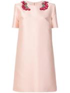 Stella Mccartney Beaded Collar Dress - Pink & Purple